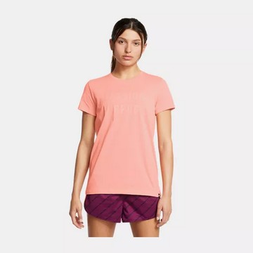 【UNDER ARMOUR】Pjt Rock HWT Passion 短T-Shirt 女 粉橘色-1387500-896