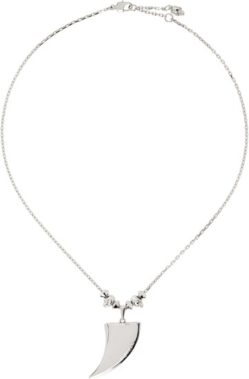 McQueen 银色 Tiger Claw 项链
