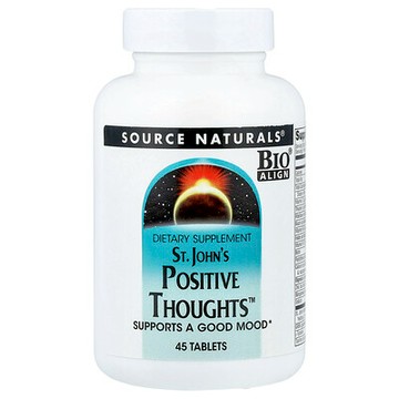 Source Naturals, St. John's Positive Thoughts 情緒幫助補充劑，45 片