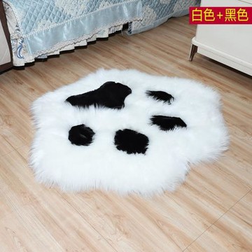 貓爪造型高低毛地毯 兒童房 客廳 可愛座墊 家用臥室床邊卡通地墊