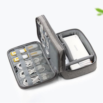 樂天精選 SanCore數據線數碼收納包移動硬盤保護套充電器U盤配件整理袋盒