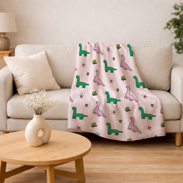 JOGUMAN 法蘭絨毛毯 雙人 加大毯 – 粉紅泡泡夢