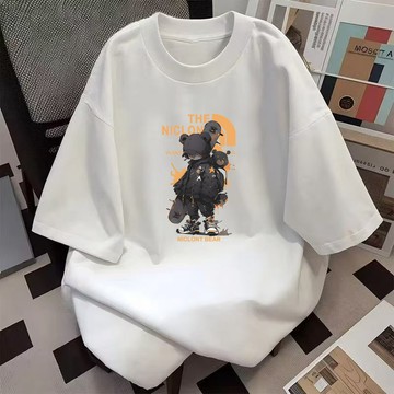 【台灣出貨】100%純棉 復古上衣 圓領 男裝 休閒上衣 日系上衣  休闲时尚 百搭上衣 短t 內搭 男生 男生短袖上衣
