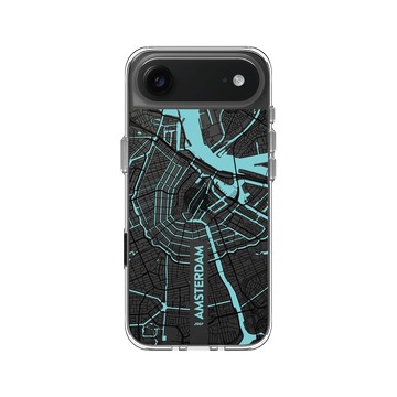 iPhone Air Clear Case（相機按鈕） 透明 - JOCR - Amsterdam (Black Logo)