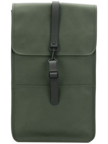 Rains - flap backpack - men - Polyurethane/Polyester - One Size - Green