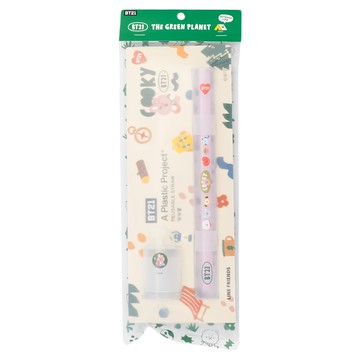 A Plastic Project LINE FRIENDS BT21 COOKY 吸吸管 可重複使用 食品級PP材質 BPA FREE  1組