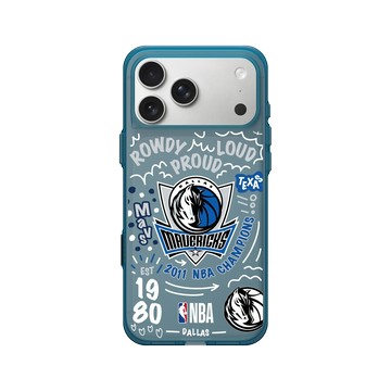 iPhone 17 Pro Max Clear (相機按鈕) 夜幕藍 - NBA - 塗鴉系列-達拉斯獨行俠 Dallas Mavericks - Graffiti