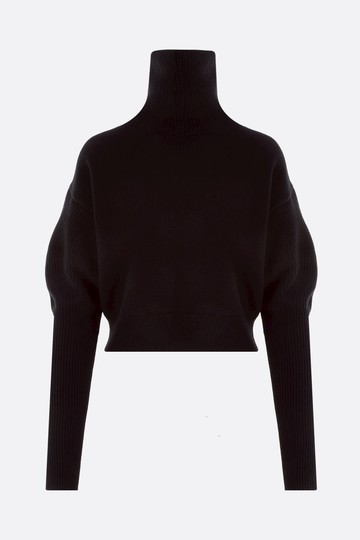 ALEXANDER McQUEEN wool and cashmere cropped pullover Woman