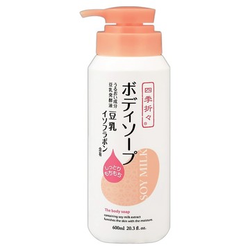 KUMANO 熊野油脂 豆乳異黃酮沐浴露 600ml  1瓶