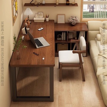 書桌書架一體桌寫字桌拐角辦公桌轉角書桌學生家用電腦桌臥室桌子 ph6211
