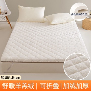 南極人加厚羊羔絨床墊軟墊家用褥子保暖冬季學生宿舍單人租房專用
