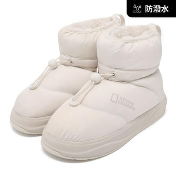 女裝 鋪棉刷毛 中筒靴 - 米色