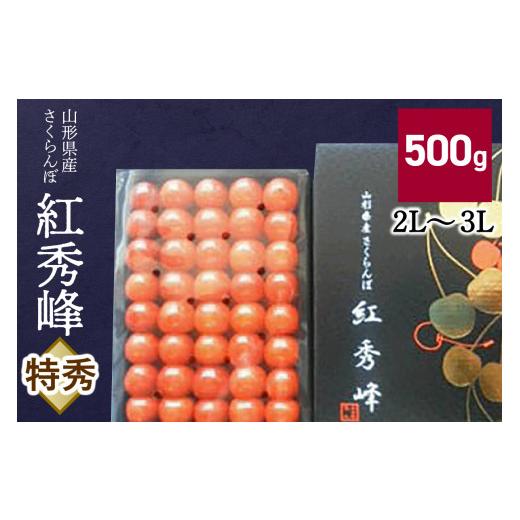 ふるさと納税 山形県 上山市 さくらんぼ（紅秀峰）５００ｇ　特秀品　化粧箱入　0056-2411