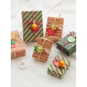 圣誕節禮物盒裝飾禮盒店鋪柜臺場景布置圣誕樹禮物包掛件(3件套)