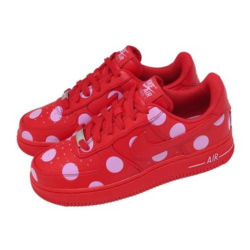 Nike 休閒鞋 Wmns Air Force 1 07 女鞋 紅 皮革 點點 AF1 IR8647-600
