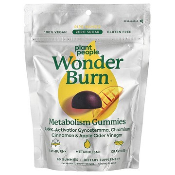 Plant People, WonderBurn®，代謝和食慾控制軟糖，成熟芒果味，60 粒