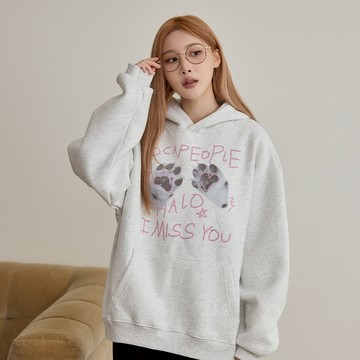 LAKING-趣味可愛腳掌長帽T