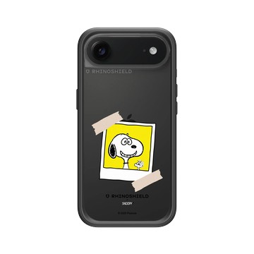 iPhone Air Mod NX -邊框背蓋組合 (相機按鈕) 黑 - 史努比 Snoopy - 拍立得-來！笑一個