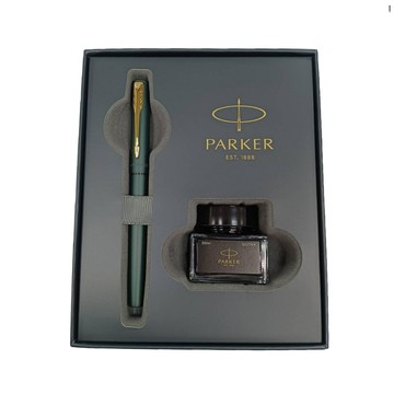 PARKER 新威雅XL 森林綠鋼筆 墨水禮盒組