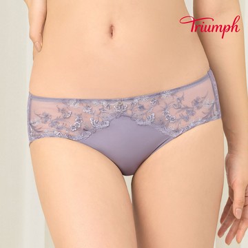 黛安芬-聚光璀璨系列 中腰平口內褲 M-EL 灰紫｜87R2492 A8