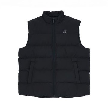 KANGOL 男女 鋪棉背心 黑 6455148020
