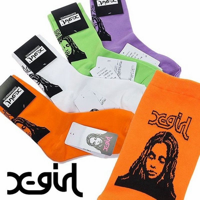 エックスガール X Girl フェイス カラー ソックス Face Color Socks 靴下 Fw18メール便対応 通販 Lineポイント最大0 5 Get Lineショッピング