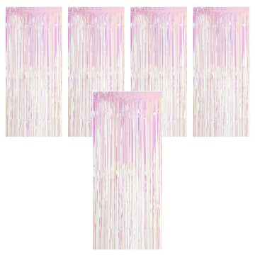 Wow Party Korea 派對亮片銀箔掛簾 5個  珍珠白  1套