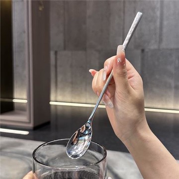 【老板娘自留款漂亮】18/10不銹鋼攪拌勺子長柄勺子咖啡勺