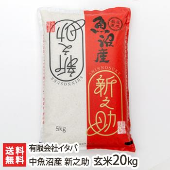 新潟産 新之助 玄米20kg（5kg×4） 有限会社イタバ のし無料 送料無料