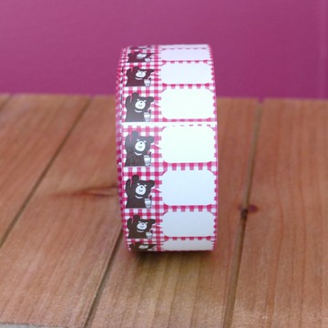 標籤貼紙 熊與對話框 (大尺寸)