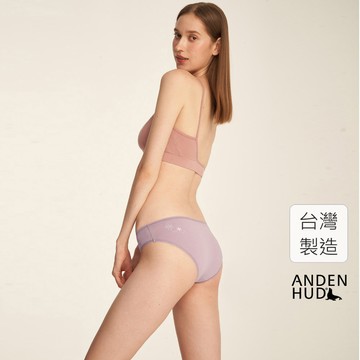 【Anden Hud】冬日氣息．花邊低腰三角內褲(花神紫-冰晶雪花) 純棉台灣製