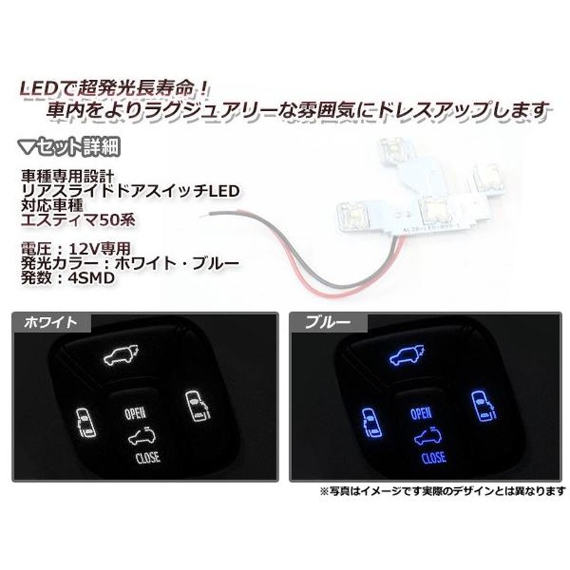 トヨタ エスティマ 車体デザイン LED カーテシランプ ドアランプ 実物 - アクセサリー