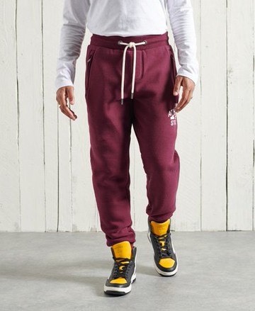 Superdry Men's Men's Track & Field Classic Joggers Red / Deep Port - Size: XS