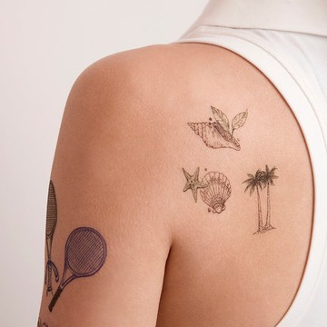 【啞光紋身貼紙】香港設計 | 刮刮紋身貼刺青貼 - 度假風情