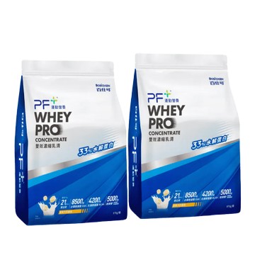 [百仕可PF+運動營養] 雙效濃縮乳清蛋白粉 (875g/包) - 多口味任選- 2入組