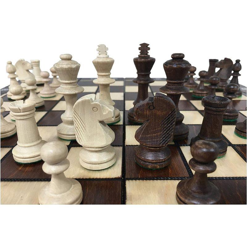Wegiel 木製 チェスセット Chess Board Set No.4   Checker   Backgammon （チェス No.4