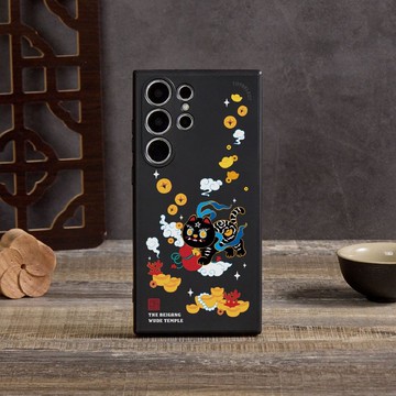 北港武德宮招財進虎純色矽膠SAMSUNG手機殼