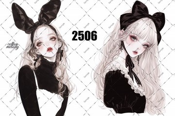 original sticker no.2506 人物貼紙 原創貼紙 原創人物貼紙 裝飾貼紙 cotton melody