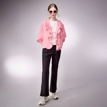 開叉修身喇叭長褲