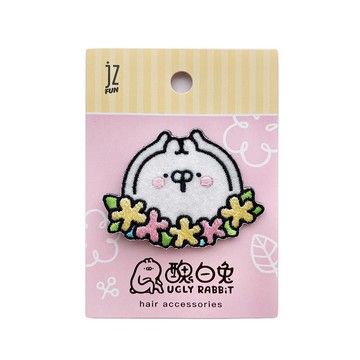 JzFun / 醜白兔 刺繡造型髮圈 (春暖花開)
