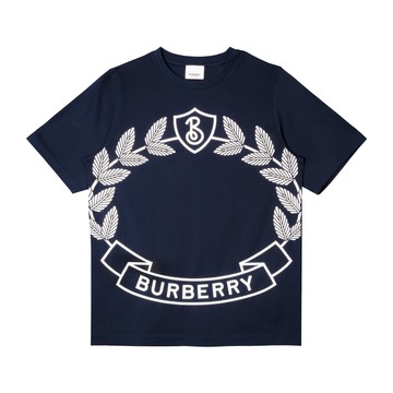 BURBERRY Kids 海軍藍logo T-Shirt