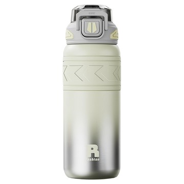 Couselect 316不鏽鋼保溫杯/自彈式開蓋運動水壺/隨行水杯  新綠灰  1個  710ml