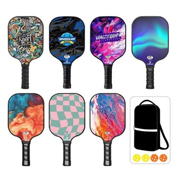Kamera VINSGUIR 匹克球拍組 2拍+4球+收納包 玻璃纖維 Pickleball 皮克球 運動
