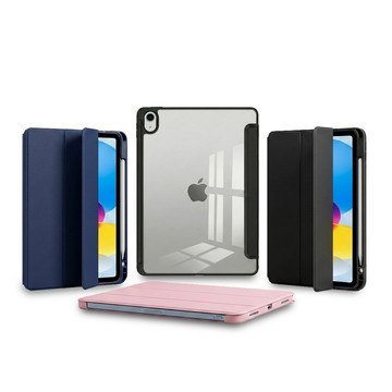 【SQ162三折潔亮背板】Apple iPad A16 11吋平板皮套(適用iPad 10代 10.9吋)(內置筆槽)