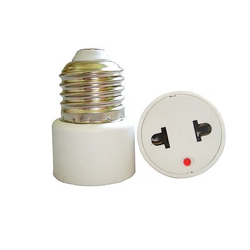 E27插孔取電坐宿舍螺口頭適配轉接器插頭轉接轉換頭線板插座座插