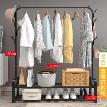 家用晾衣架落地臥室內掛衣架單桿式折疊衣服架簡易衣帽架涼曬衣桿.簡易衣櫃掛衣櫃組裝布衣櫥宿舍出租房家用鐵架子