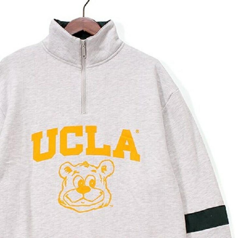 UCLA】 ユーシーエルエー トレーナー ハーフジップ カレッジ ロゴ