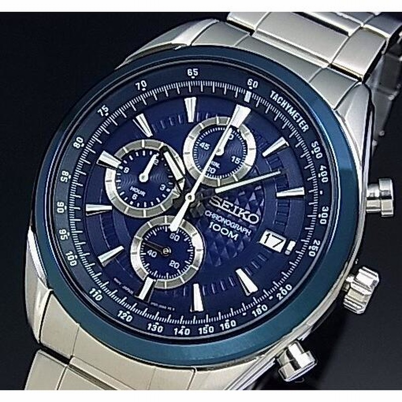 SEIKO セイコー クロノグラフ メンズ腕時計 メタルベルト