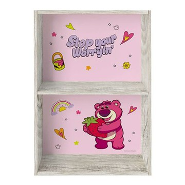 收納王妃 迪士尼木紋雙層空櫃  42.5 x 29.5 x 60cm  繽紛油漆粉色