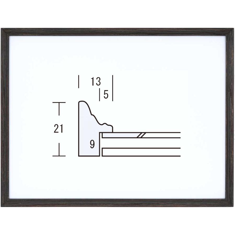 デッサン用額縁 木製フレーム ボルドー水彩 大衣サイズ-